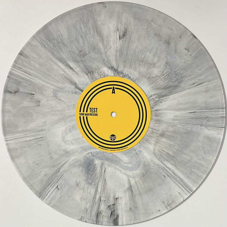 Marble color vinyl on white background